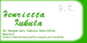 henrietta kukula business card